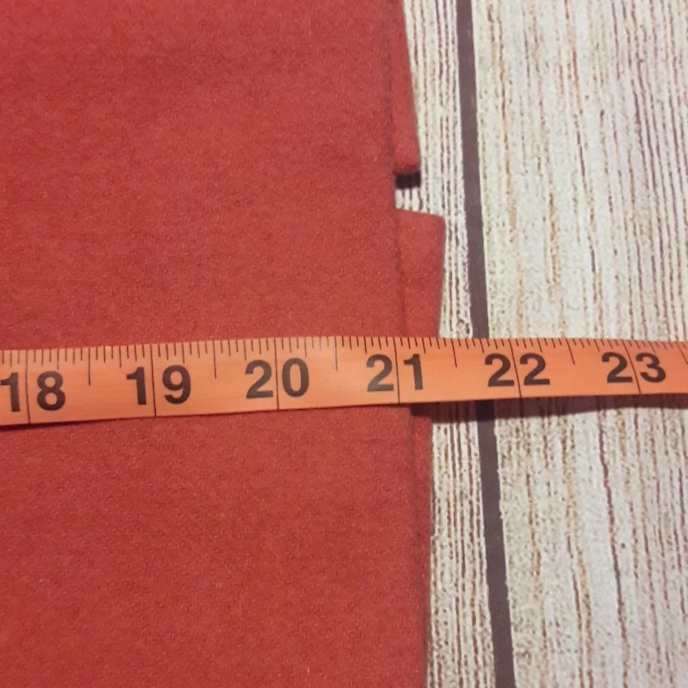 J. Crew Factory wool viscose blend lined  midi coral color skirt size 4 - Picture 10 of 10